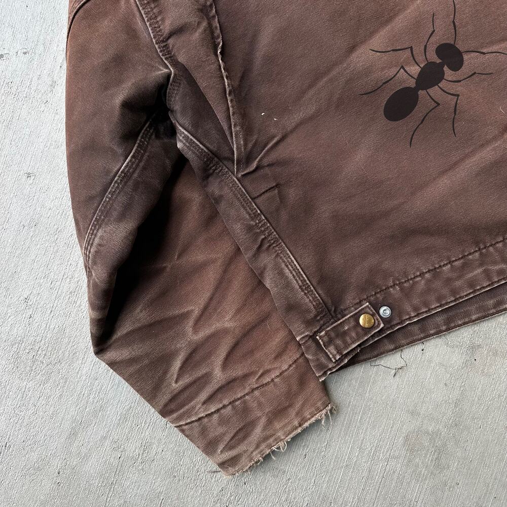 Carhartt J97 DKB faded brown Detroit work wear jacket - Picture 7 of 8